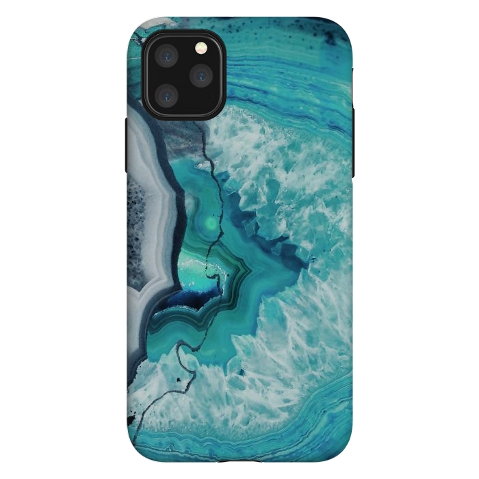 iPhone 11 Pro Max StrongFit Turquoise agate geode marble by Oana 