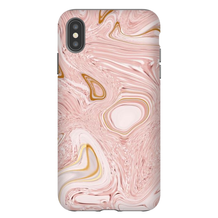 iPhone Xs Max StrongFit Golden pink marble by Martina