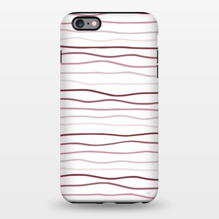 iPhone 6/6s plus StrongFit Vintage Pink Stripes by Martina