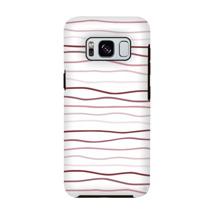 Galaxy S8 StrongFit Vintage Pink Stripes by Martina
