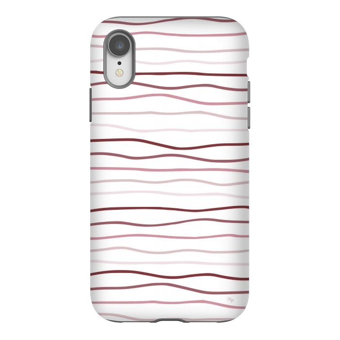 iPhone Xr StrongFit Vintage Pink Stripes by Martina