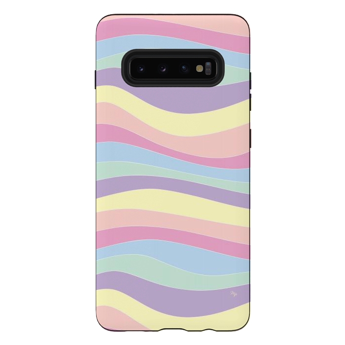 Galaxy S10 plus StrongFit Pastel Waves by Martina