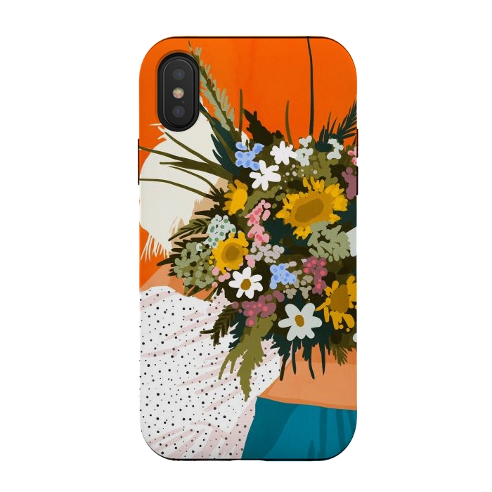iPhone Xs / X StrongFit Happiness Is To Hold Flowers In Both Hands by Uma Prabhakar Gokhale