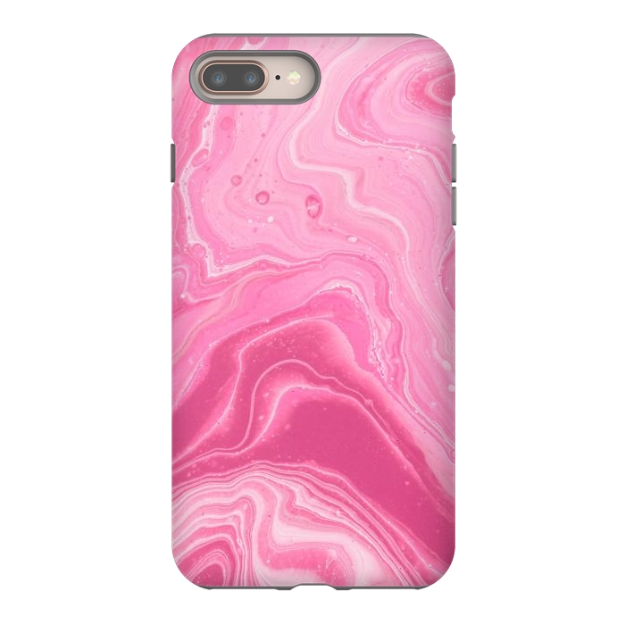 iPhone 8 plus StrongFit Pink marble 2 by Winston