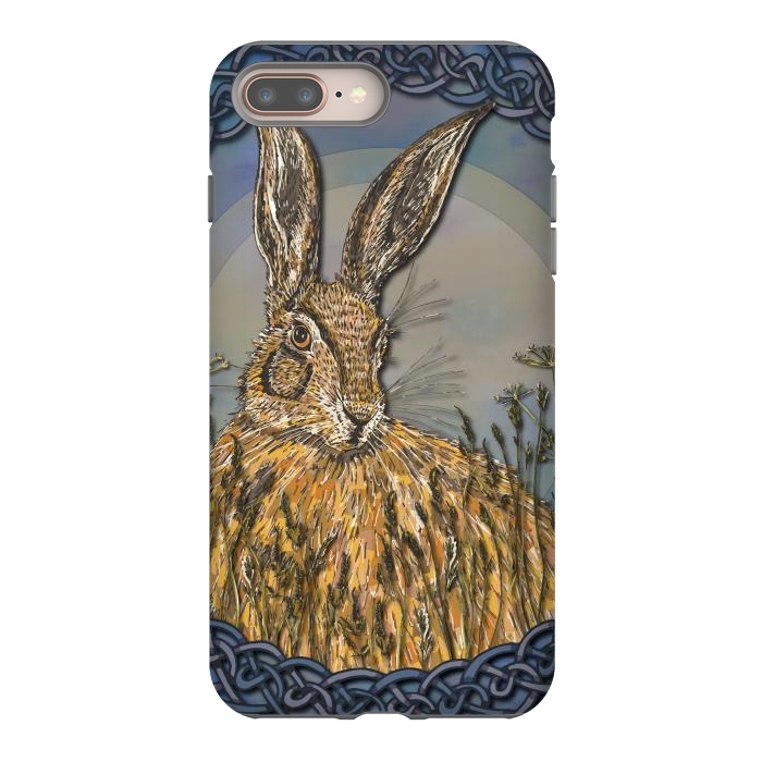 iPhone 7 plus StrongFit Celtic Hare by Lotti Brown