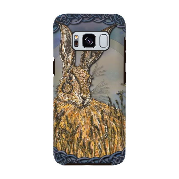 Galaxy S8 StrongFit Celtic Hare by Lotti Brown