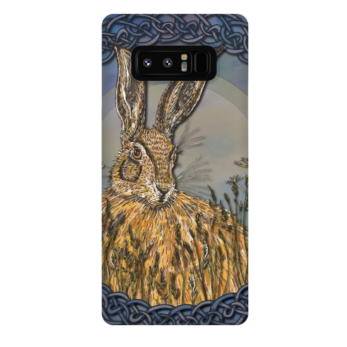 Galaxy Note 8 StrongFit Celtic Hare by Lotti Brown
