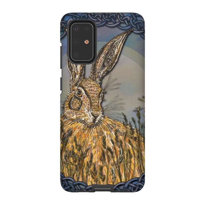 Galaxy S20 Plus StrongFit Celtic Hare by Lotti Brown