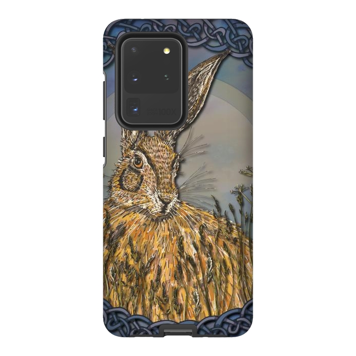 Galaxy S20 Ultra StrongFit Celtic Hare by Lotti Brown