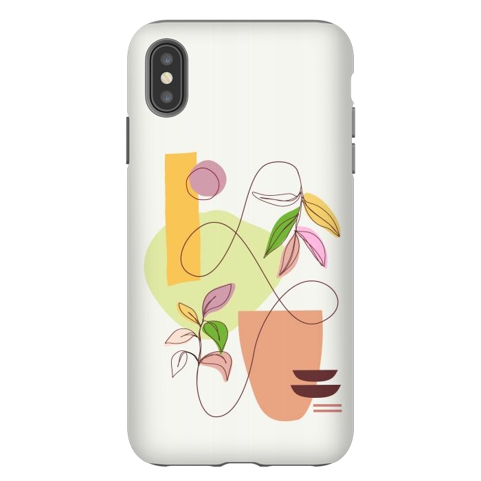 iPhone Xs Max StrongFit Geometric Shapes and Botanic 2 by nineFlorals