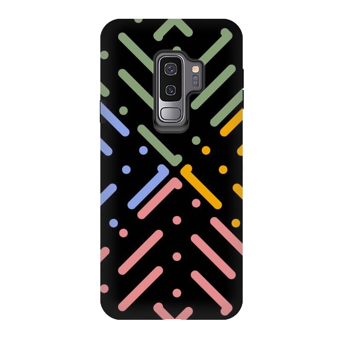 Galaxy S9 plus StrongFit Digital Line and Dots  by TMSarts