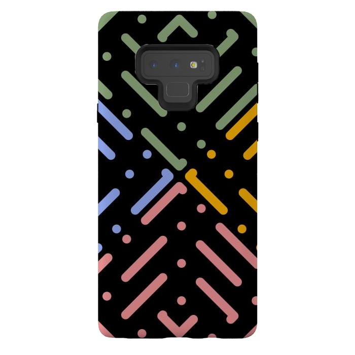 Galaxy Note 9 StrongFit Digital Line and Dots  by TMSarts