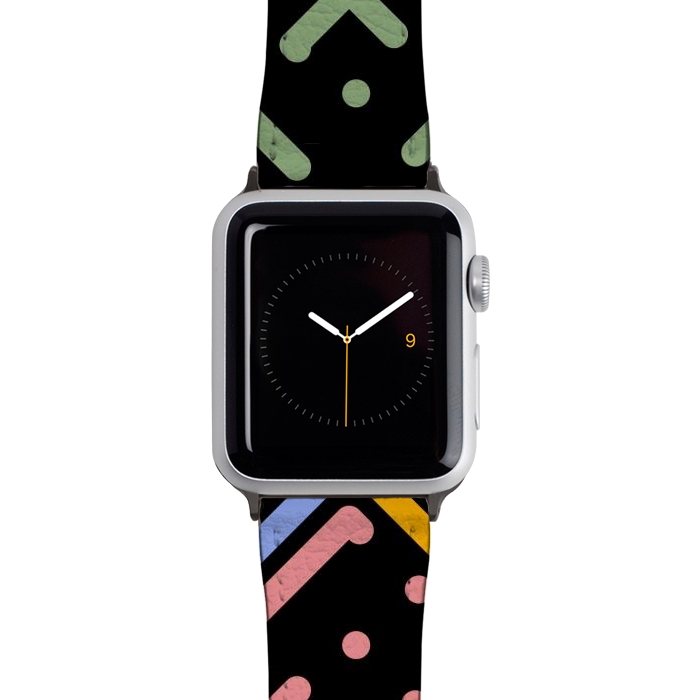 Watch 38mm / 40mm Strap PU leather Digital Line and Dots  by TMSarts