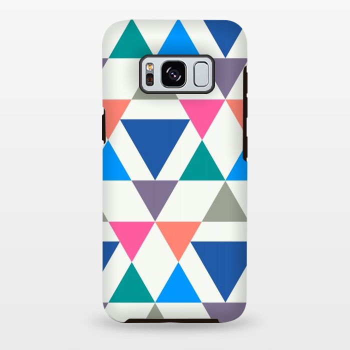 Galaxy S8 plus StrongFit Multicolor Repeat Triangles by TMSarts