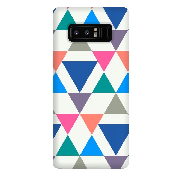 Galaxy Note 8 StrongFit Multicolor Repeat Triangles by TMSarts