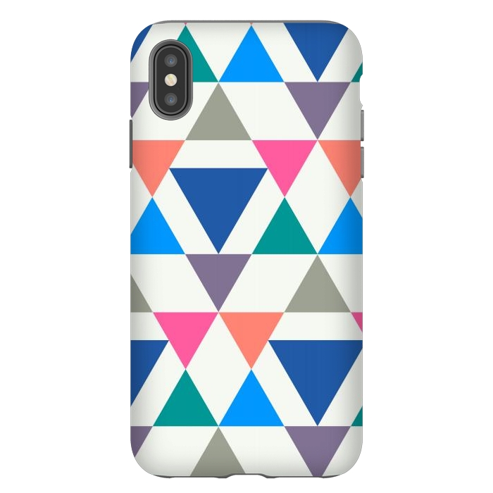iPhone Xs Max StrongFit Multicolor Repeat Triangles by TMSarts