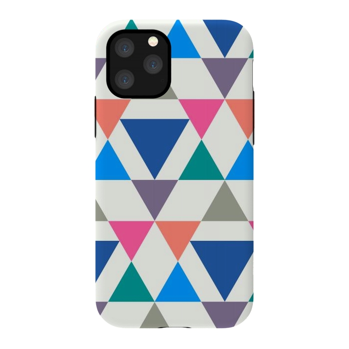 iPhone 11 Pro StrongFit Multicolor Repeat Triangles by TMSarts