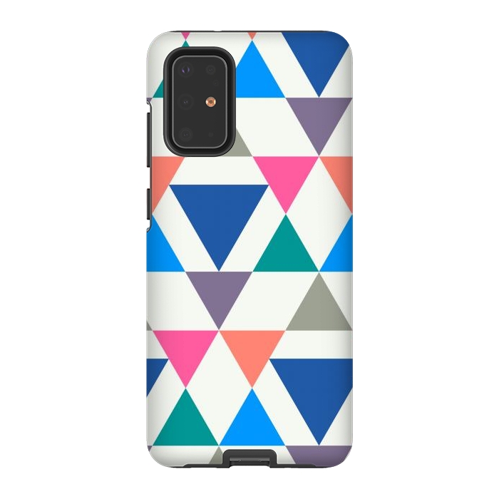 Galaxy S20 Plus StrongFit Multicolor Repeat Triangles by TMSarts
