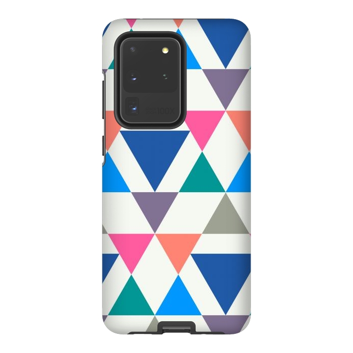 Galaxy S20 Ultra StrongFit Multicolor Repeat Triangles by TMSarts