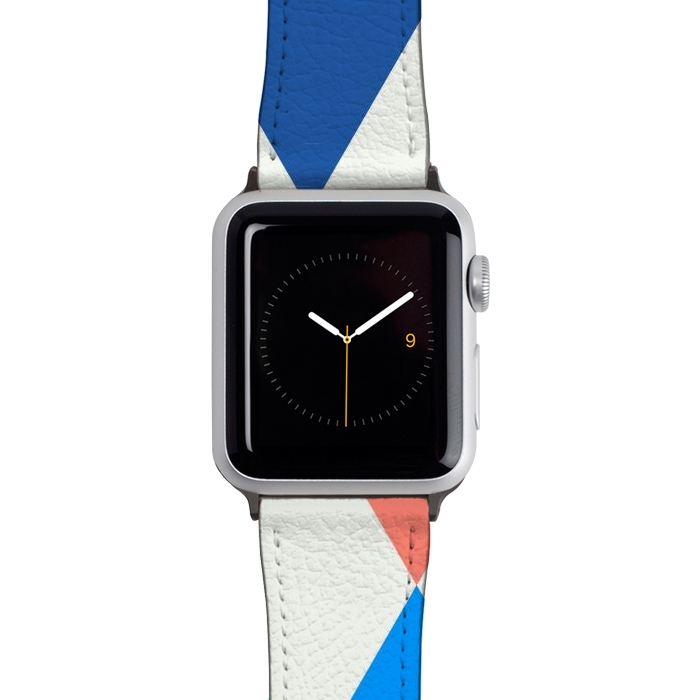 Watch 38mm / 40mm Strap PU leather Multicolor Repeat Triangles by TMSarts
