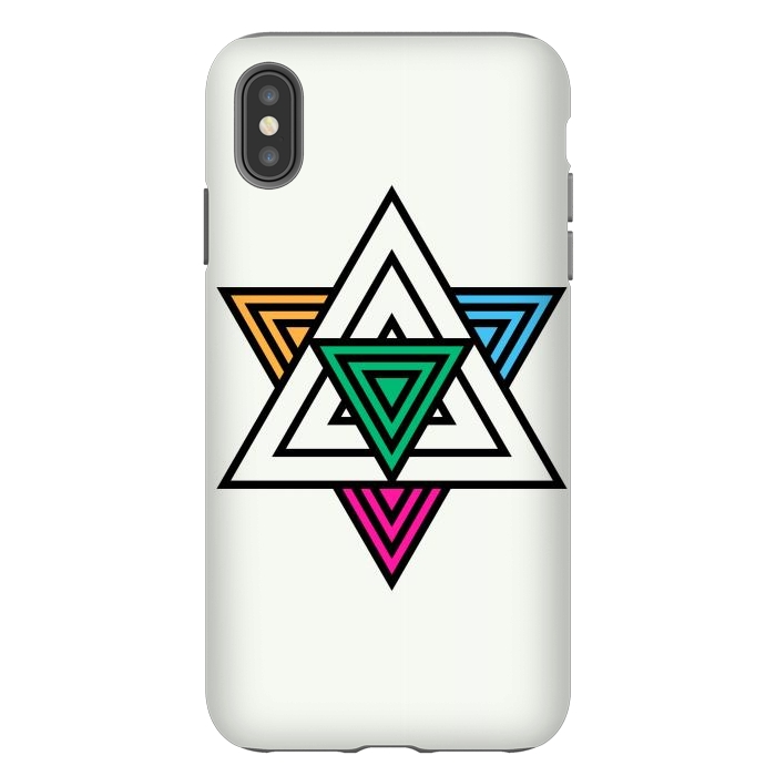 iPhone Xs Max StrongFit Star Triangles by TMSarts