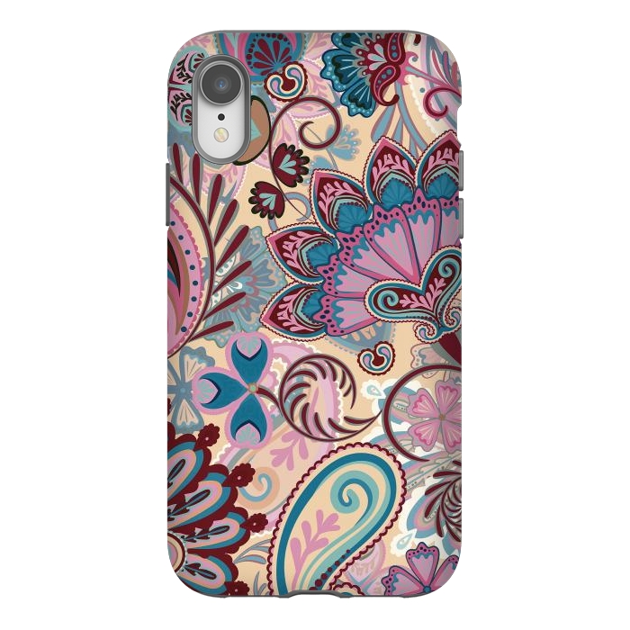 iPhone Xr StrongFit Paisley Flowers Design by ArtsCase