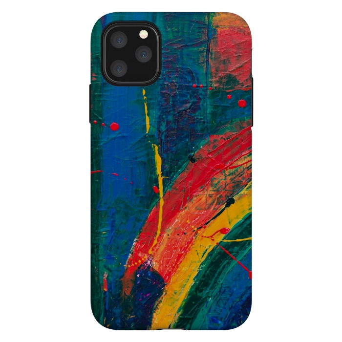 iPhone 11 Pro Max StrongFit PAINTED SHADES RAINBOW! by MALLIKA