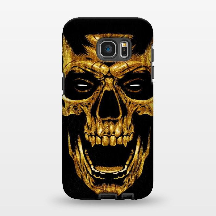 Galaxy S7 EDGE StrongFit Golden Skull by Alberto