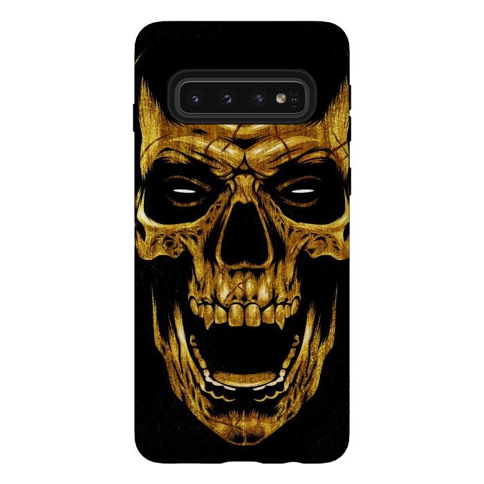 Galaxy S10 StrongFit Golden Skull by Alberto