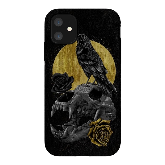 iPhone 11 StrongFit Skull Crow by Alberto