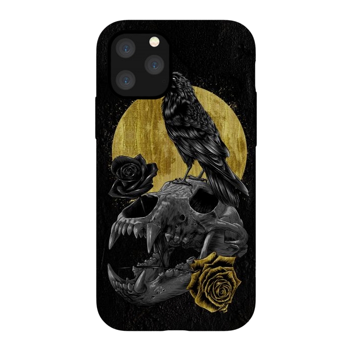 iPhone 11 Pro StrongFit Skull Crow by Alberto
