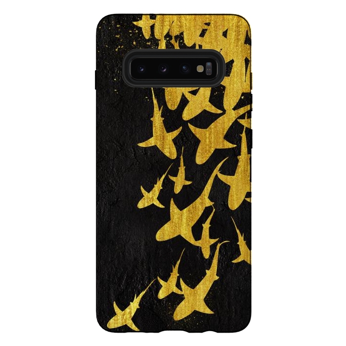 Galaxy S10 plus StrongFit Golden Sharks by Alberto