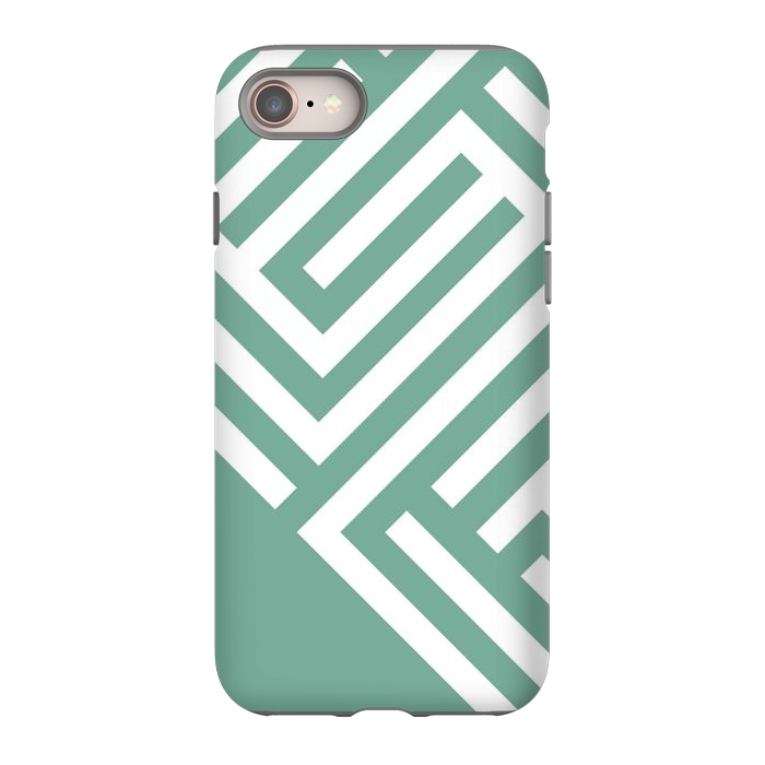 iPhone 8 StrongFit Mint Maze by ArtPrInk