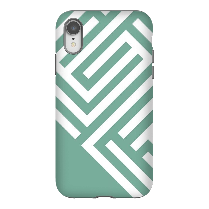 iPhone Xr StrongFit Mint Maze by ArtPrInk
