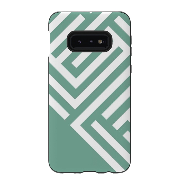 Galaxy S10e StrongFit Mint Maze by ArtPrInk