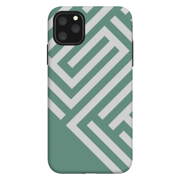 iPhone 11 Pro Max StrongFit Mint Maze by ArtPrInk