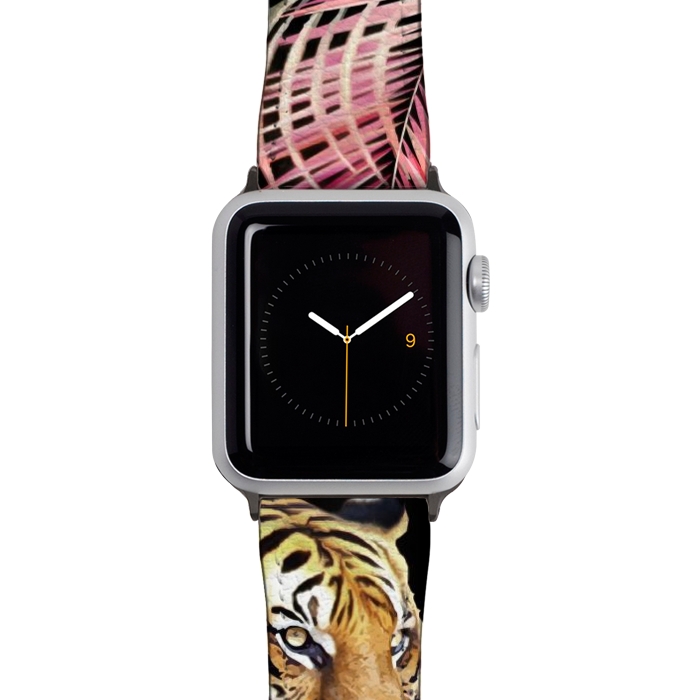 Watch 42mm / 44mm Strap PU leather Jungle Tiger 01 by amini54