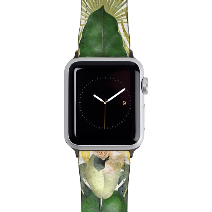 Watch 42mm / 44mm Strap PU leather Tropical Foliage 09 by amini54