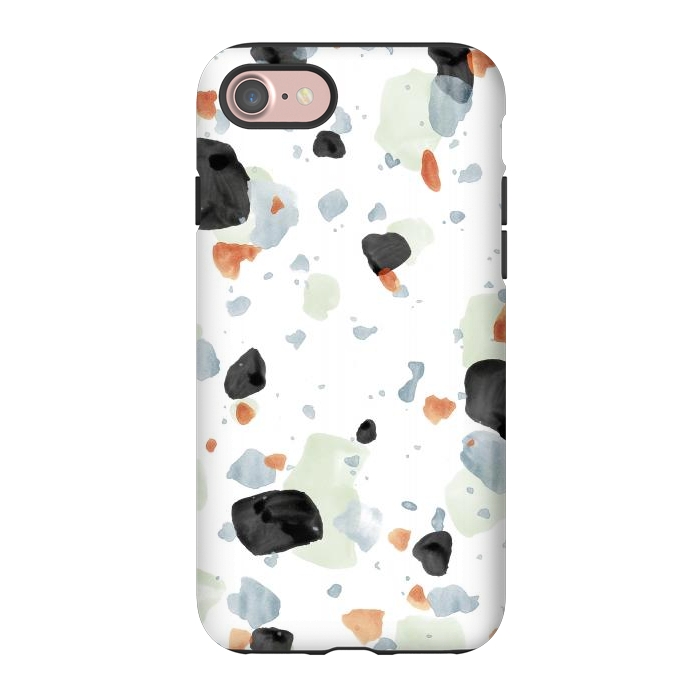 iPhone 7 StrongFit Abstract Watercolor Painting Terrazzo Pattern 04 by amini54