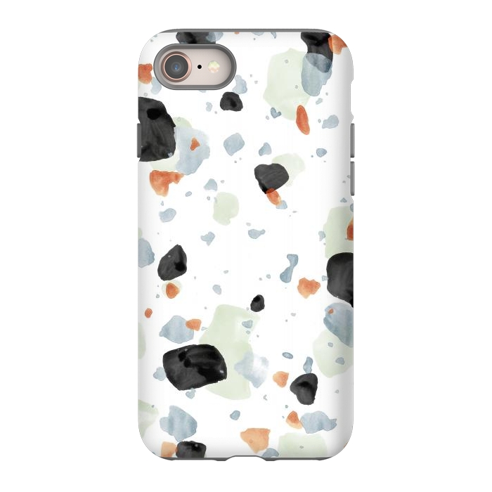 iPhone 8 StrongFit Abstract Watercolor Painting Terrazzo Pattern 04 by amini54
