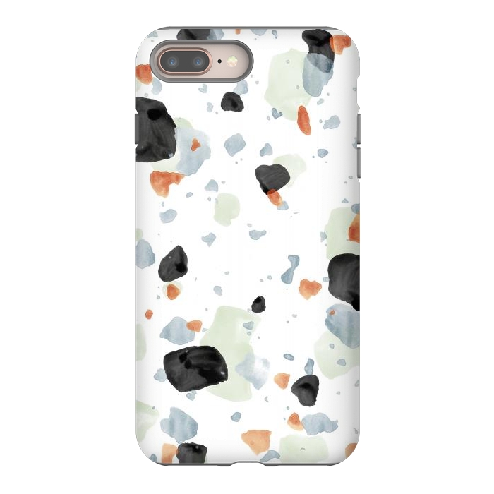 iPhone 8 plus StrongFit Abstract Watercolor Painting Terrazzo Pattern 04 by amini54