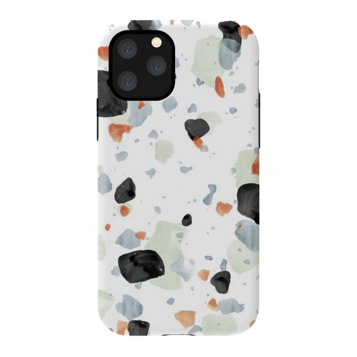 iPhone 11 Pro StrongFit Abstract Watercolor Painting Terrazzo Pattern 04 by amini54