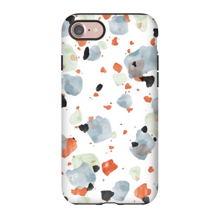 iPhone 7 StrongFit Abstract Watercolor Painting Terrazzo Pattern 05 by amini54