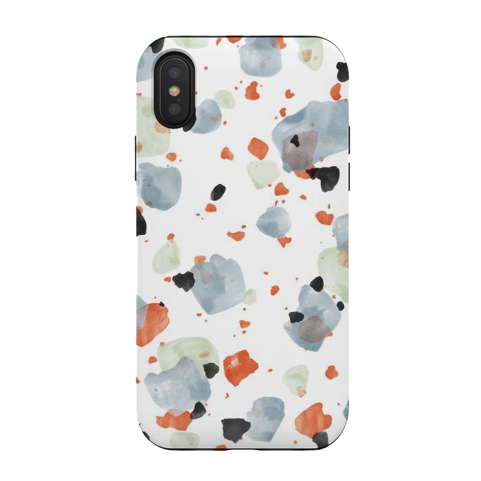 iPhone Xs / X StrongFit Abstract Watercolor Painting Terrazzo Pattern 05 by amini54