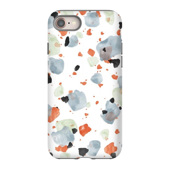 iPhone 8 StrongFit Abstract Watercolor Painting Terrazzo Pattern 05 by amini54