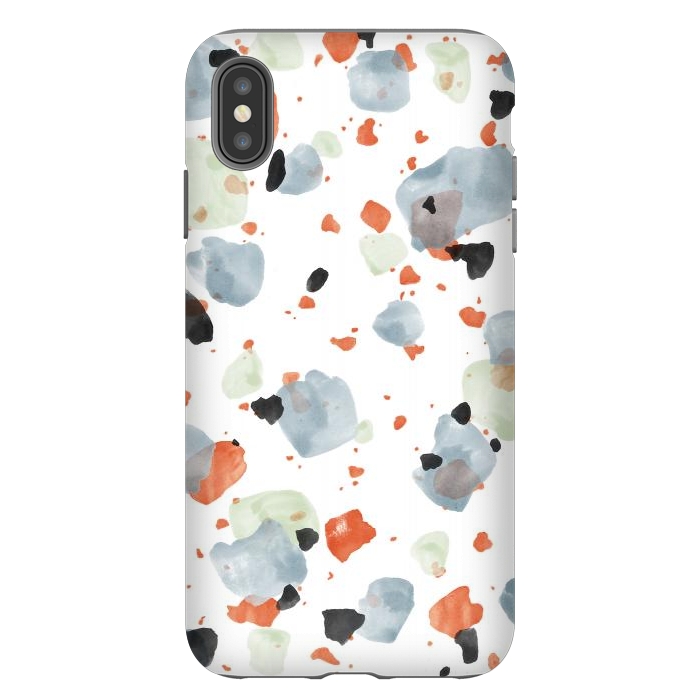 iPhone Xs Max StrongFit Abstract Watercolor Painting Terrazzo Pattern 05 by amini54