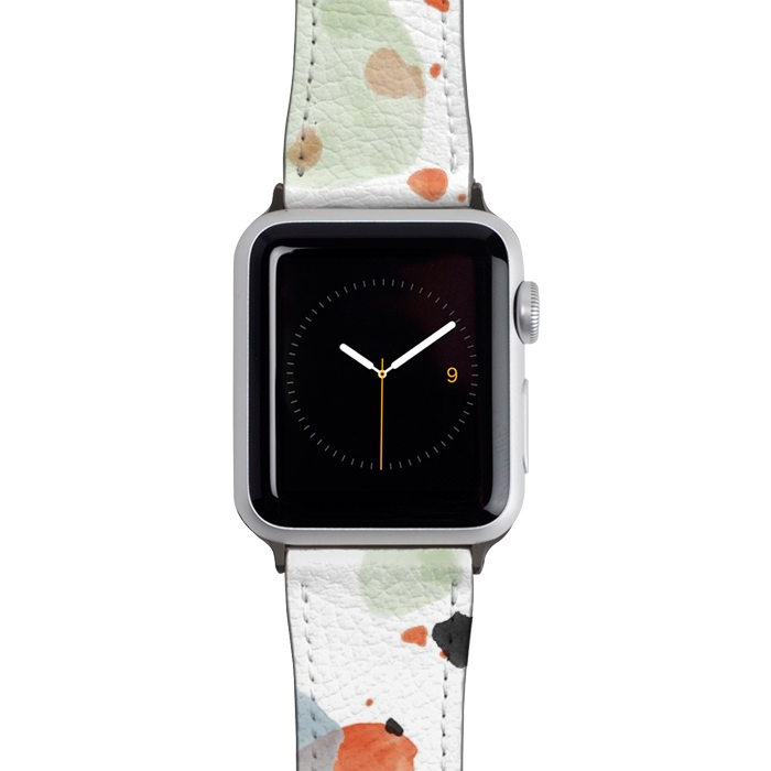Watch 42mm / 44mm Strap PU leather Abstract Watercolor Painting Terrazzo Pattern 05 by amini54