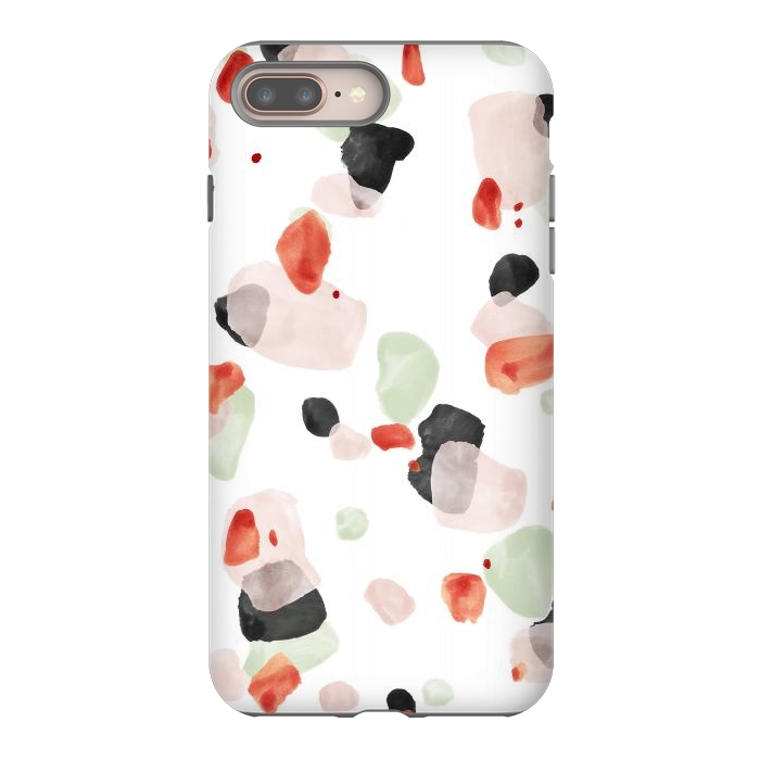 iPhone 7 plus StrongFit Abstract Watercolor Painting Terrazzo Pattern 06 by amini54