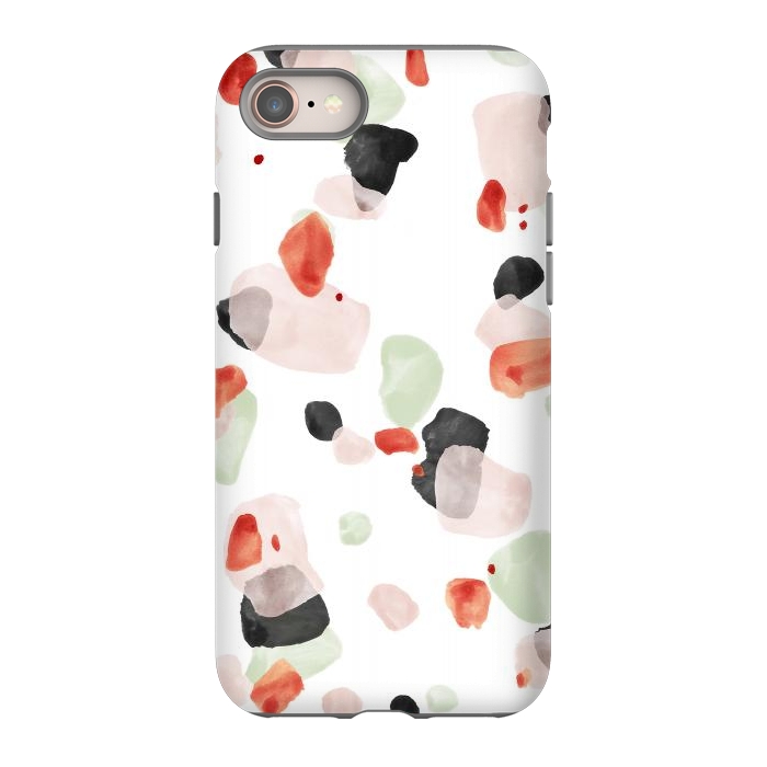 iPhone 8 StrongFit Abstract Watercolor Painting Terrazzo Pattern 06 by amini54