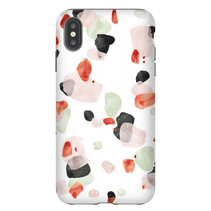 iPhone Xs Max StrongFit Abstract Watercolor Painting Terrazzo Pattern 06 by amini54